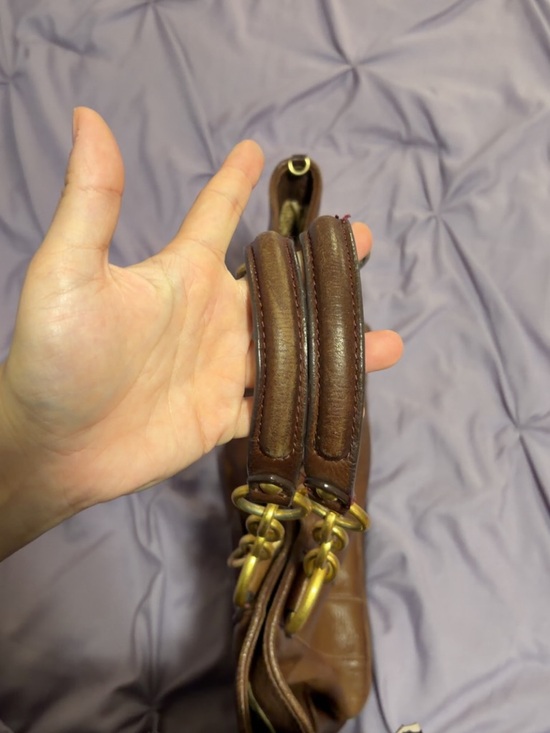 Juicy couture Brown Leather Tote Bag with Chain Handles - Picture 3 of 4